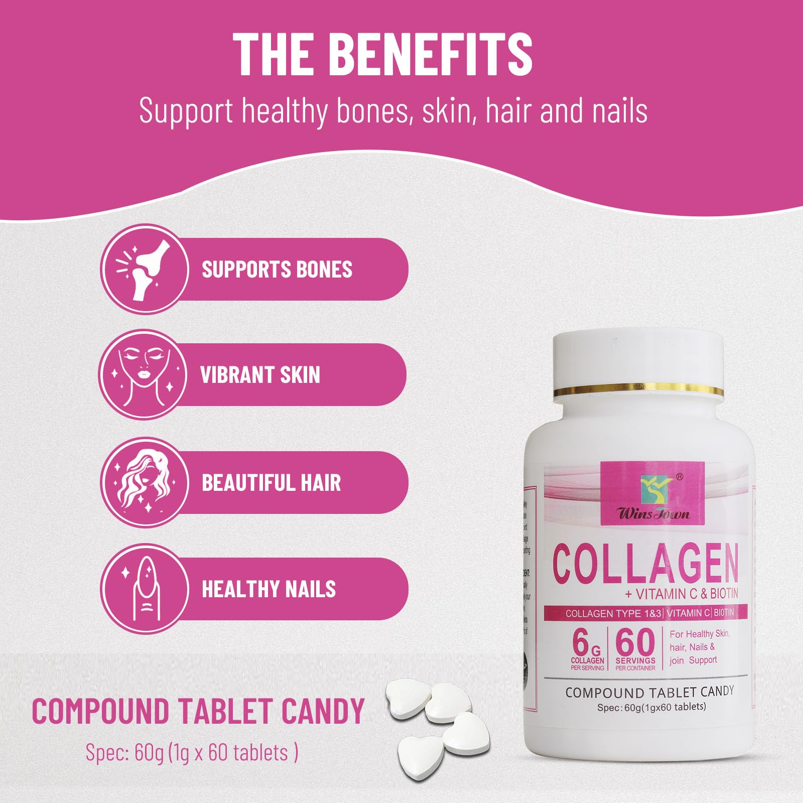 Wins Town packaging back with dosage and ingredients details.