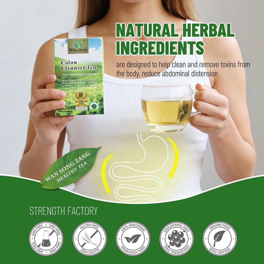 Brewing a cup of Wins Town Colon Cleanser Tea releases soothing herbal aroma.