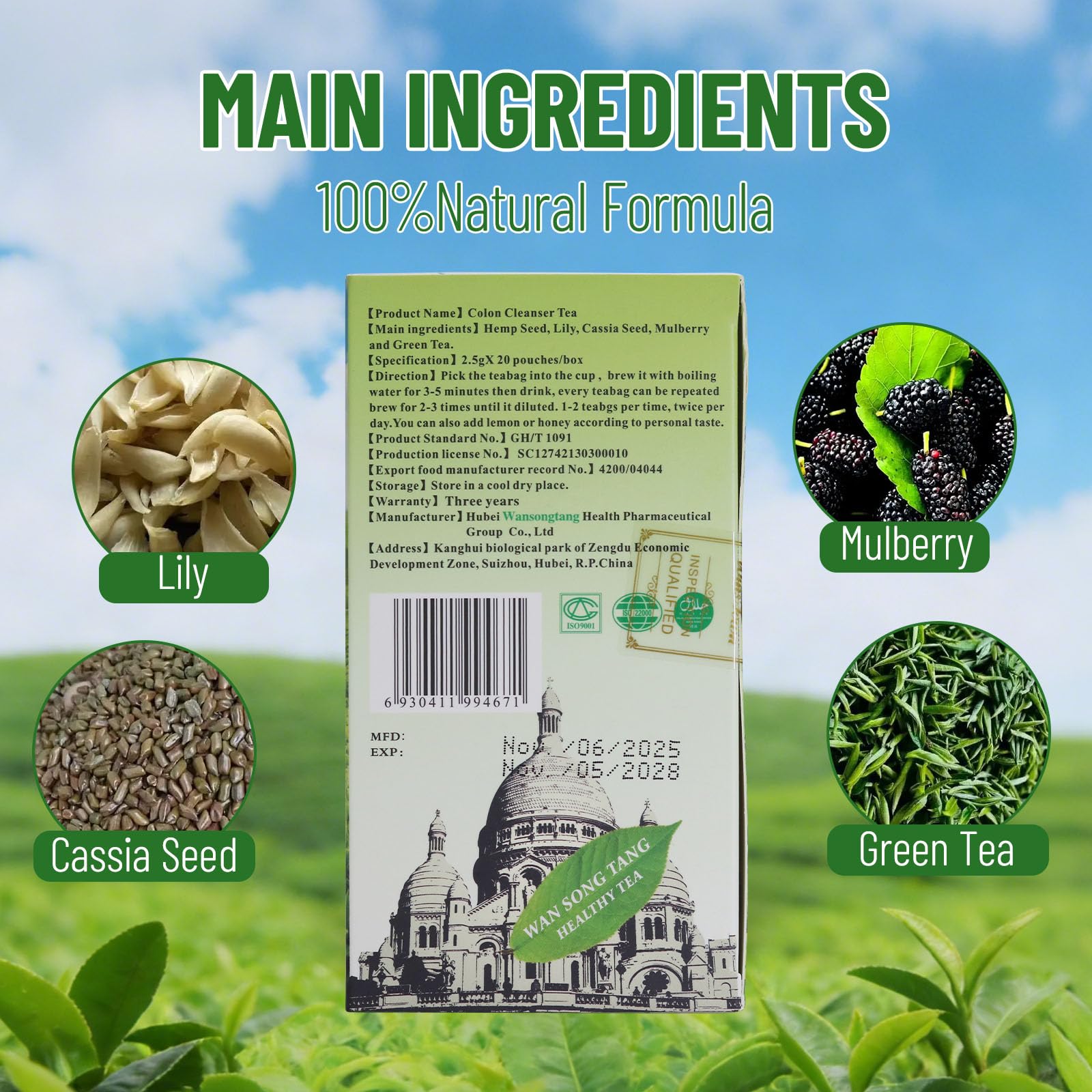 Foil pouches keep Wins Town Colon Cleanser Tea fresh and flavorful.