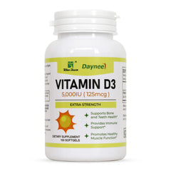 Wins Town Vitamin D3 Softgels bottle on a shelf for daily bone support.