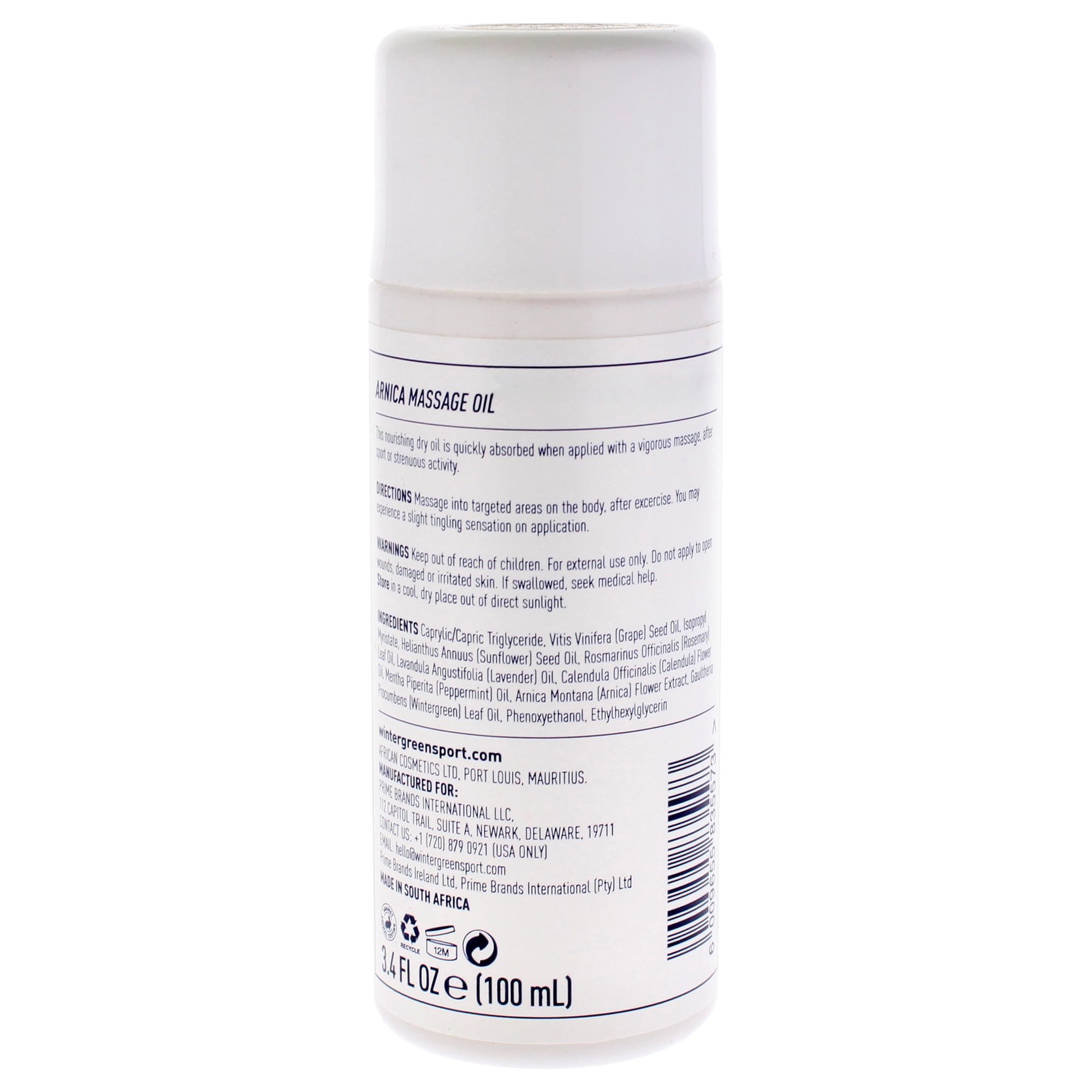 Wintergreen Arnica Massage Oil in use during post-workout massage for recovery