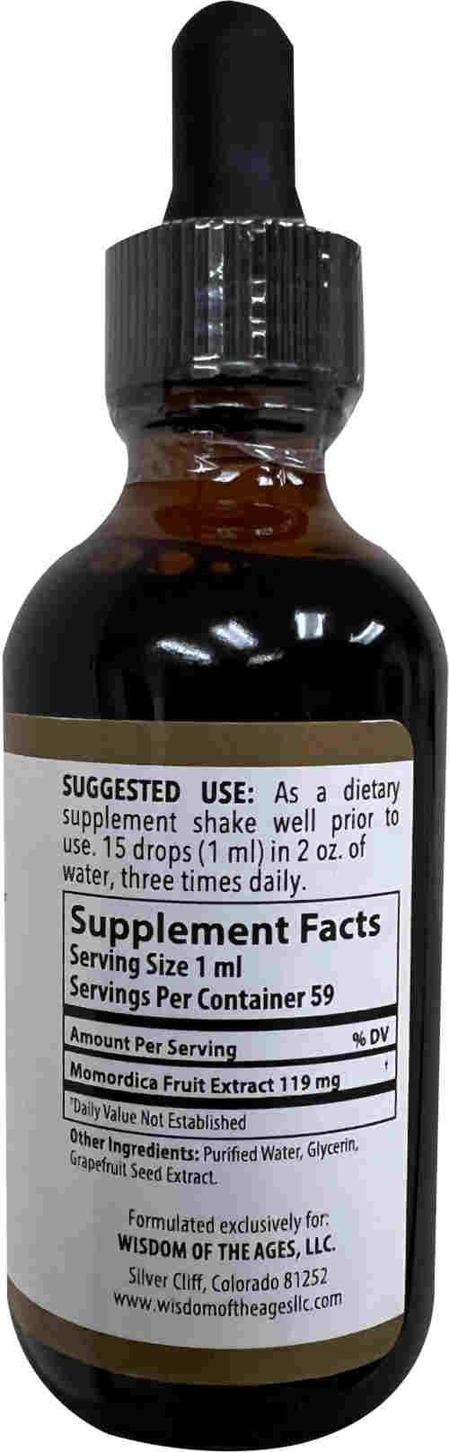 Wisdom of the Ages Momordica Natures Nectar pour for smoothies and teas