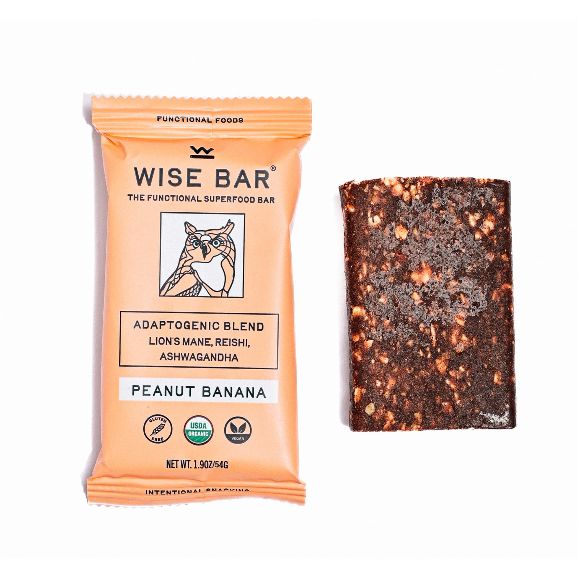 Wise Bar vegan gluten-free snack with clean plant-based ingredients.