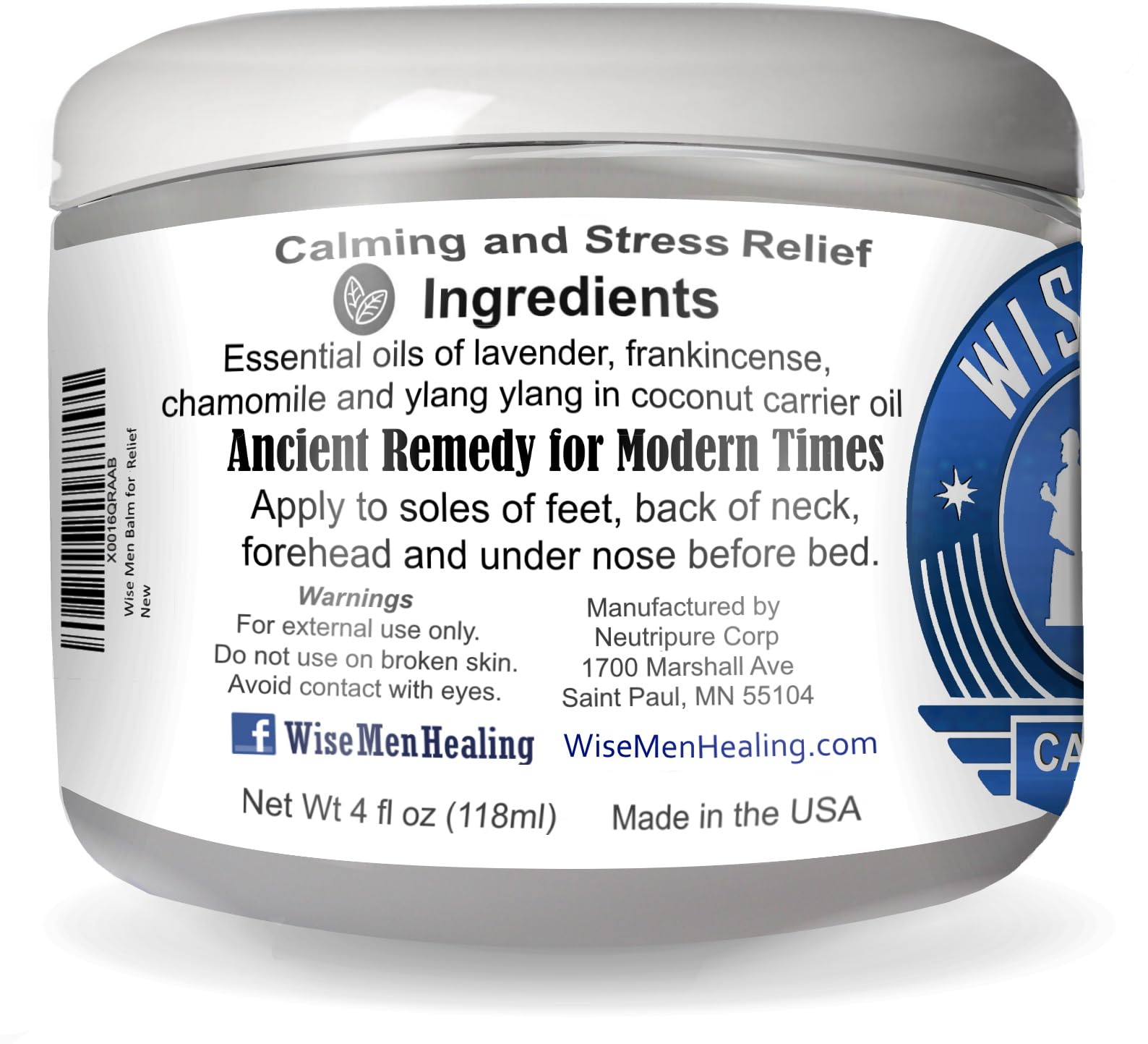 Wise Men Calm Balm drops pour shows convenient use for quick calm moments.