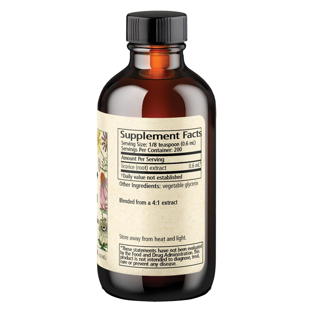 Label closeup shows 4:1 concentration and glycerin base.