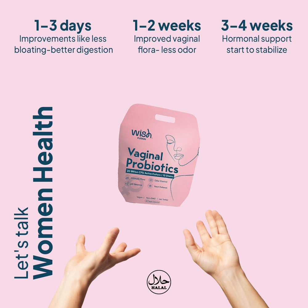 Wish Fusion Probiotics for Women daily-use bottle supports a simple routine.