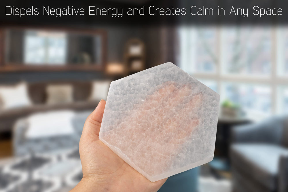 Wish Well gift-ready selenite plate for spiritual gifts and housewarmings.