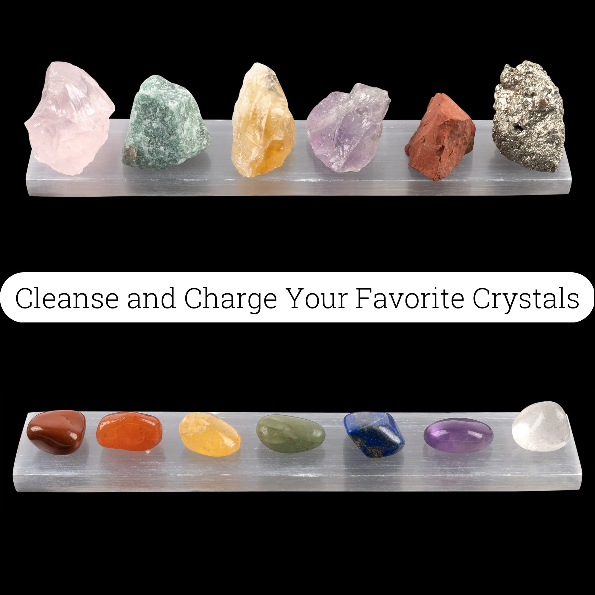 Wish Well decorative selenite plate enhances home energy and protection