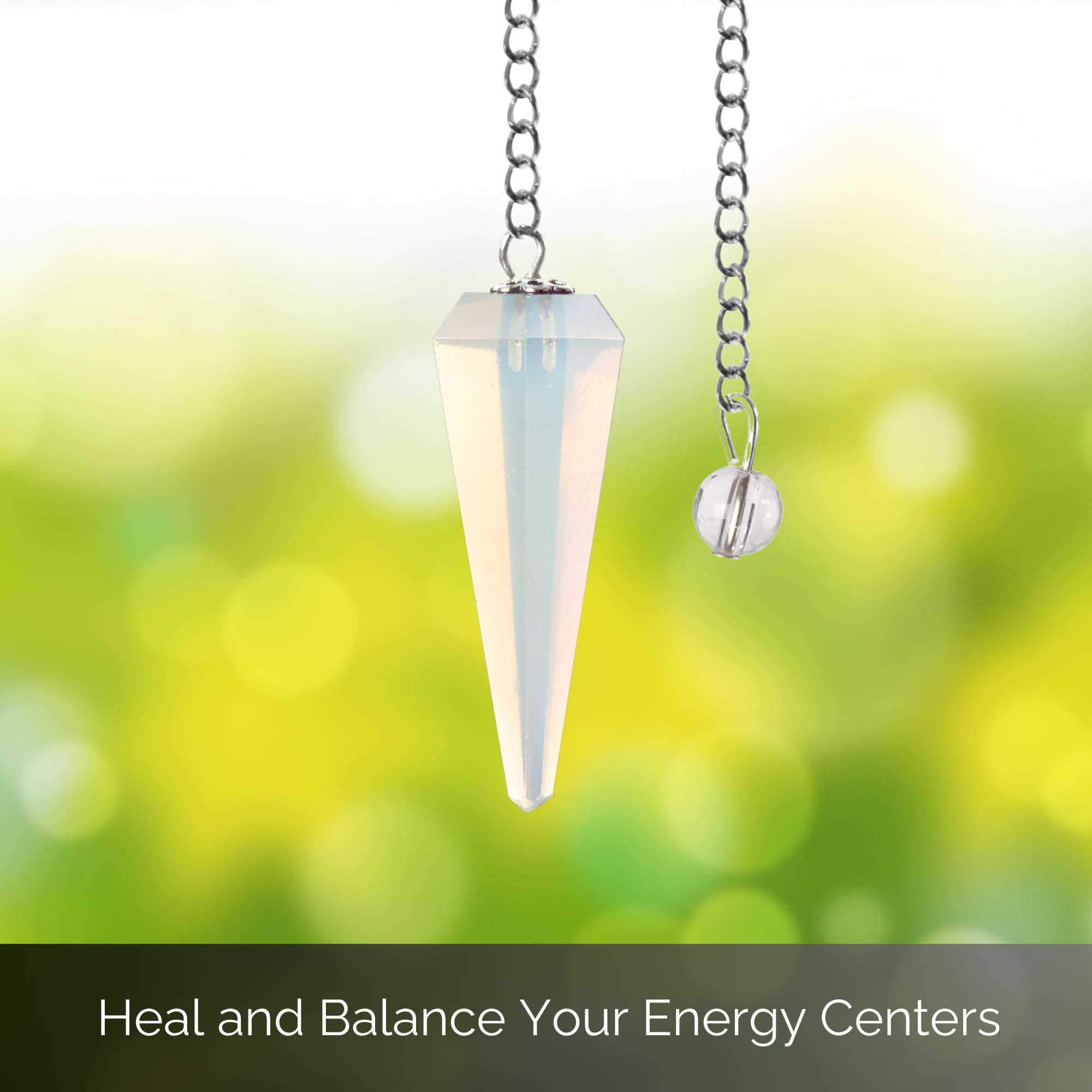 Wish Well Opalite pendulum for Reiki sessions and spiritual practice.