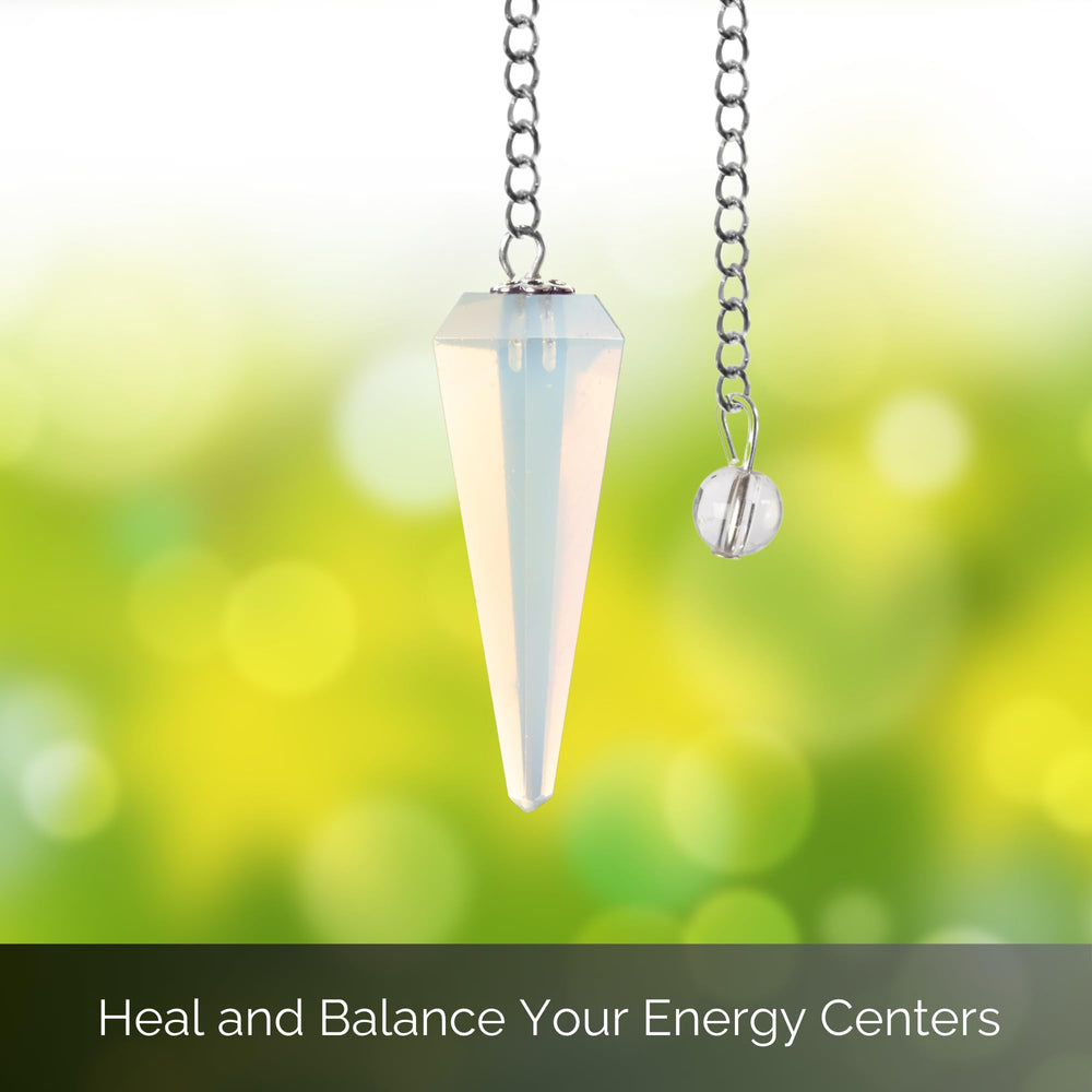 Wish Well Opalite pendulum for Reiki sessions and spiritual practice.
