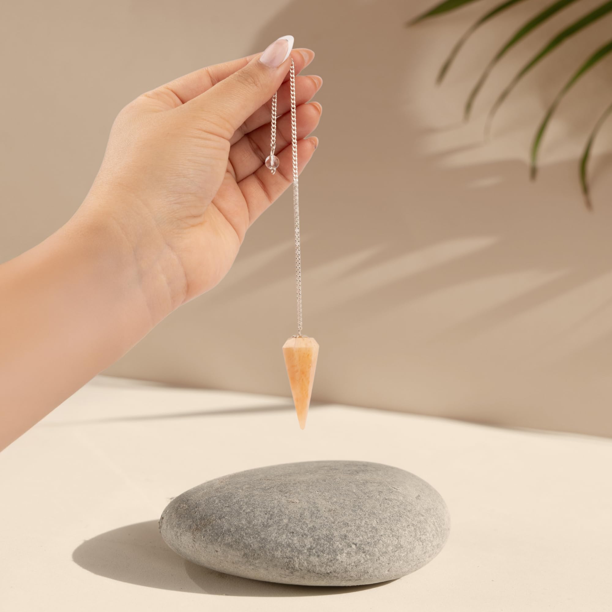 Wish Well peach aventurine close-up showing crystal and inviting energy for readings.