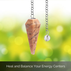 Wish Well Peach Moonstone crystal ball end supports intuitive messages in readings.
