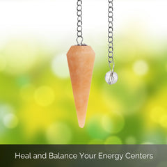 Wish Well pendulum on chain with crystal ball ideal for chakra balance sessions.