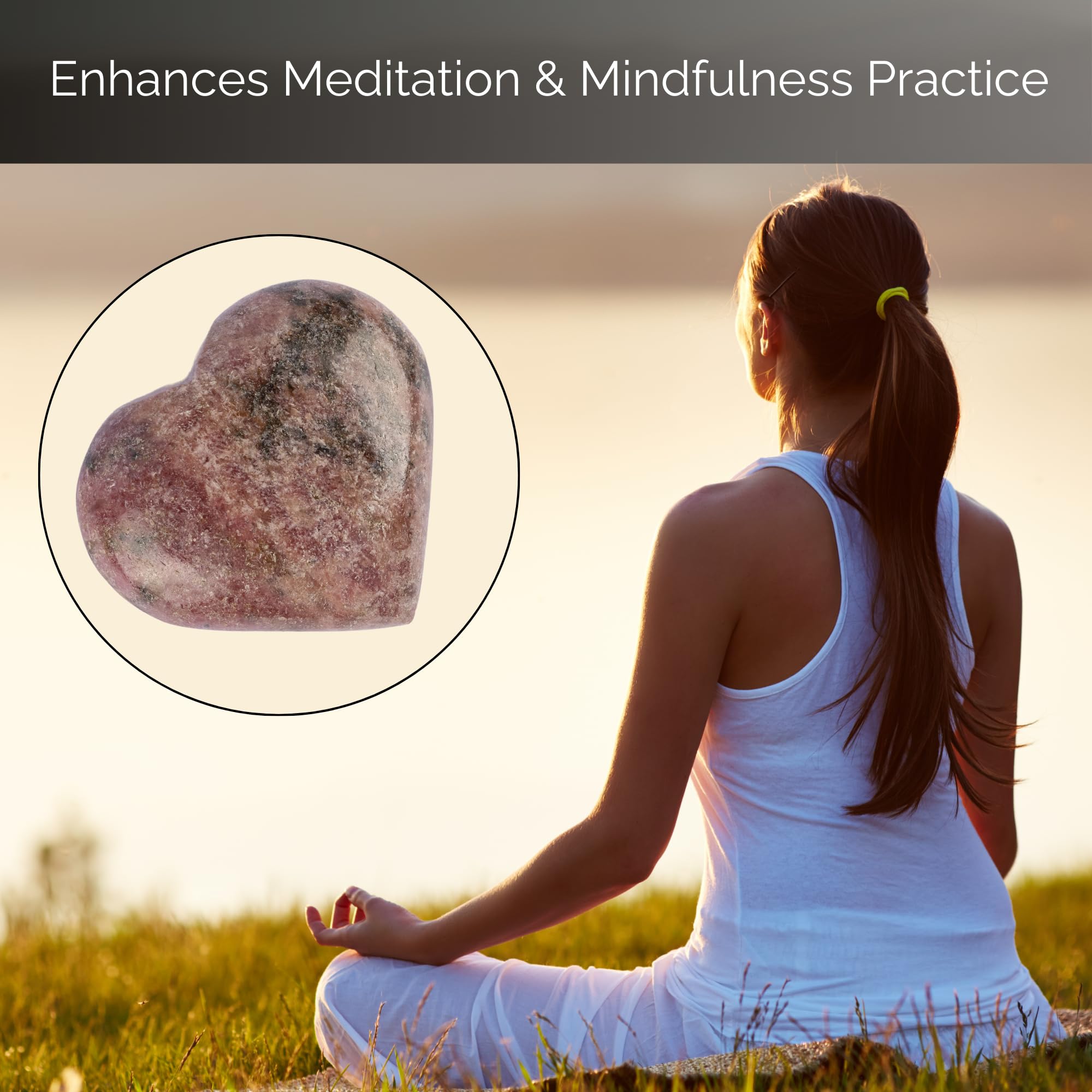 Wish Well Rhodonite heart stone during meditation and chakra work for balance