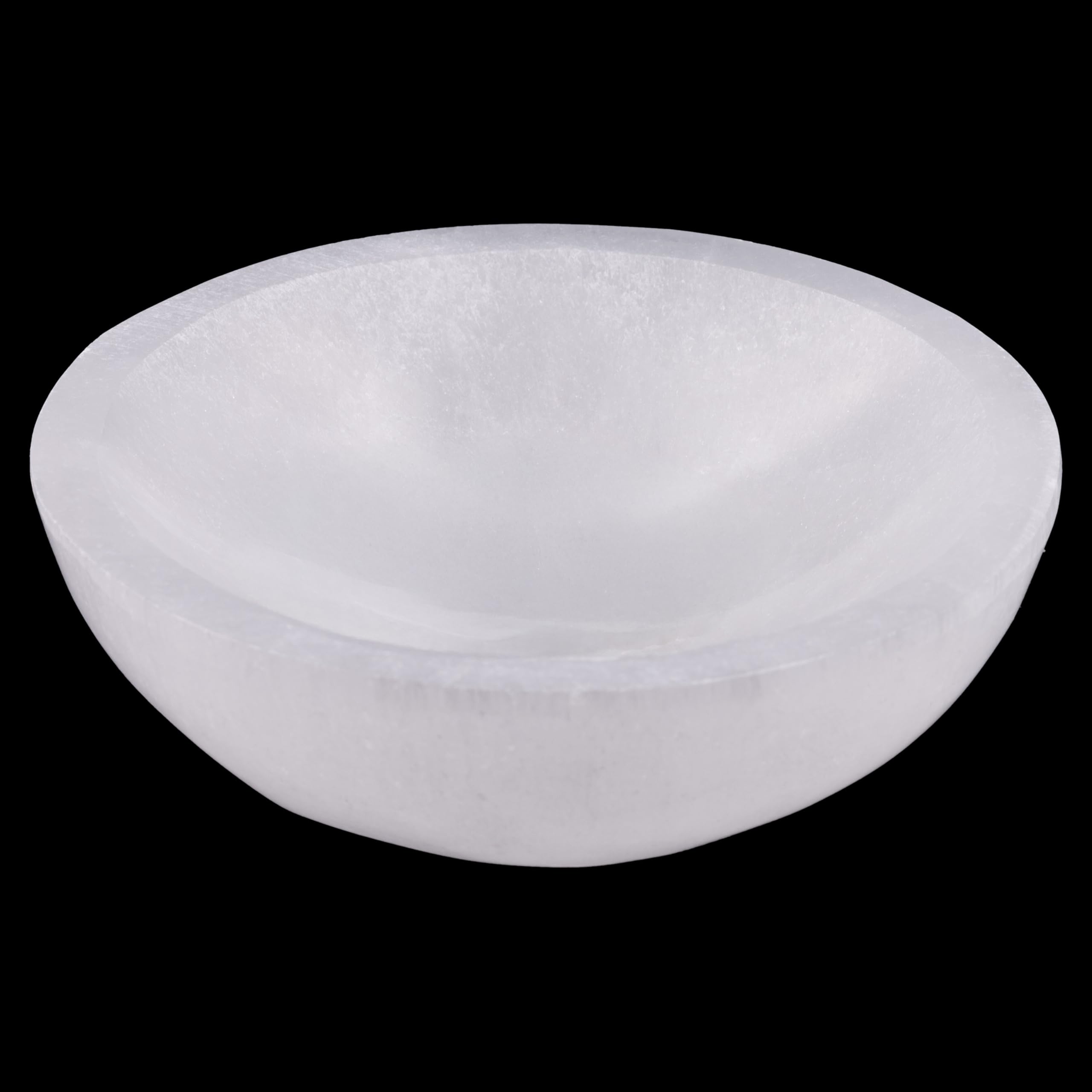 Wish Well Selenite Bowl crystal charging; cleanses and recharges stones