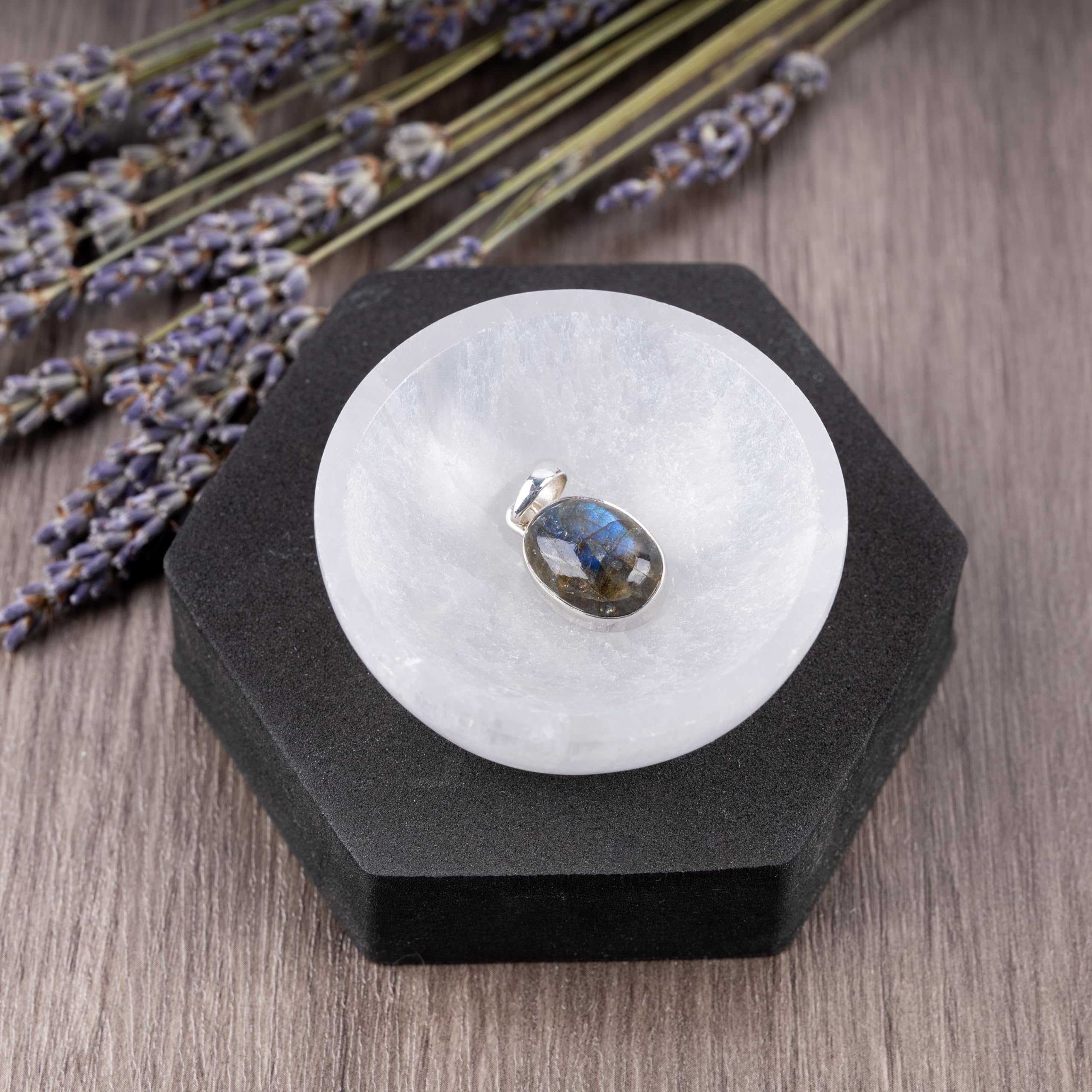 Wish Well gift-ready selenite bowl enhances ritual decor and energy cleansing