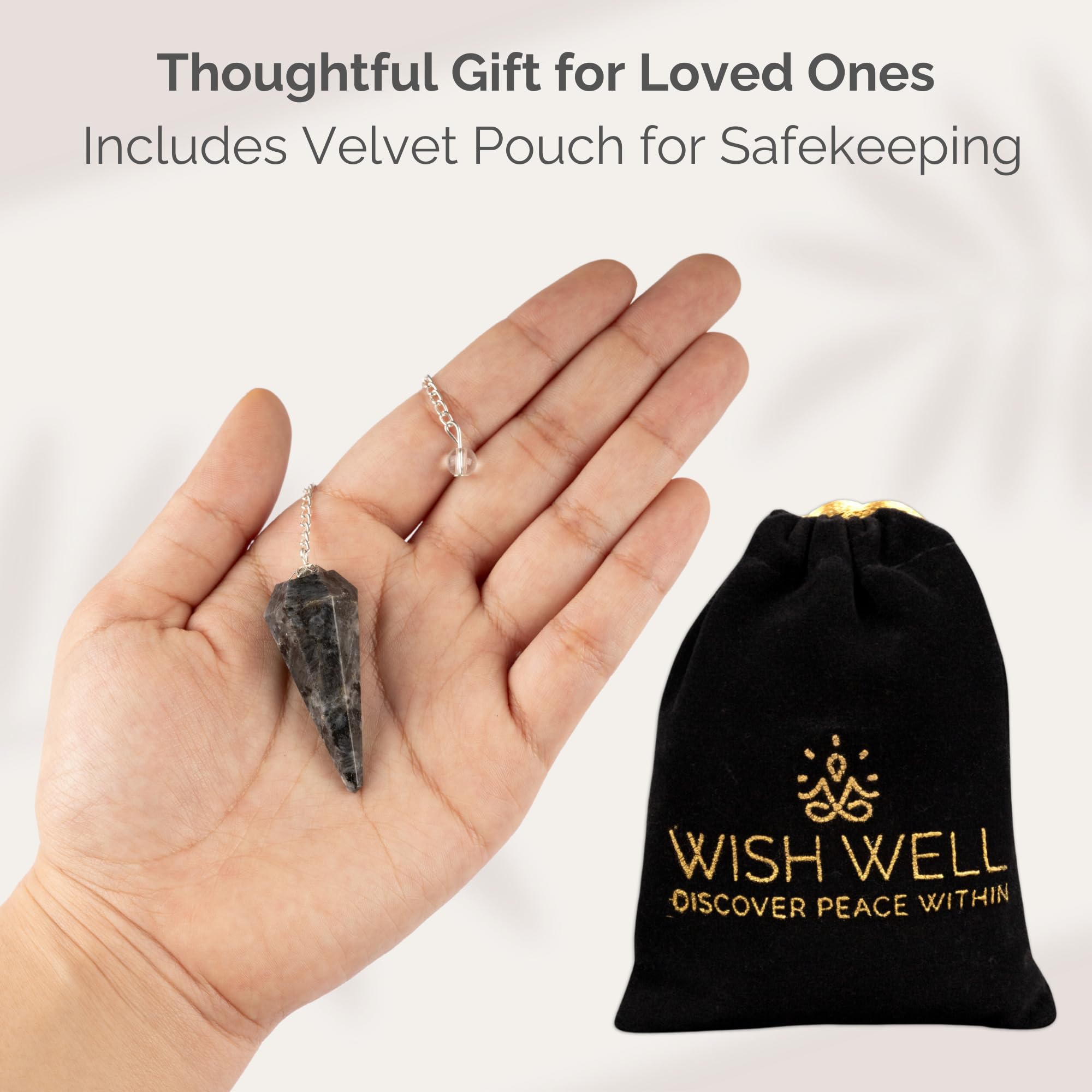 Wish Well velvet gift pouch protects the kit and supports mindful gifting.