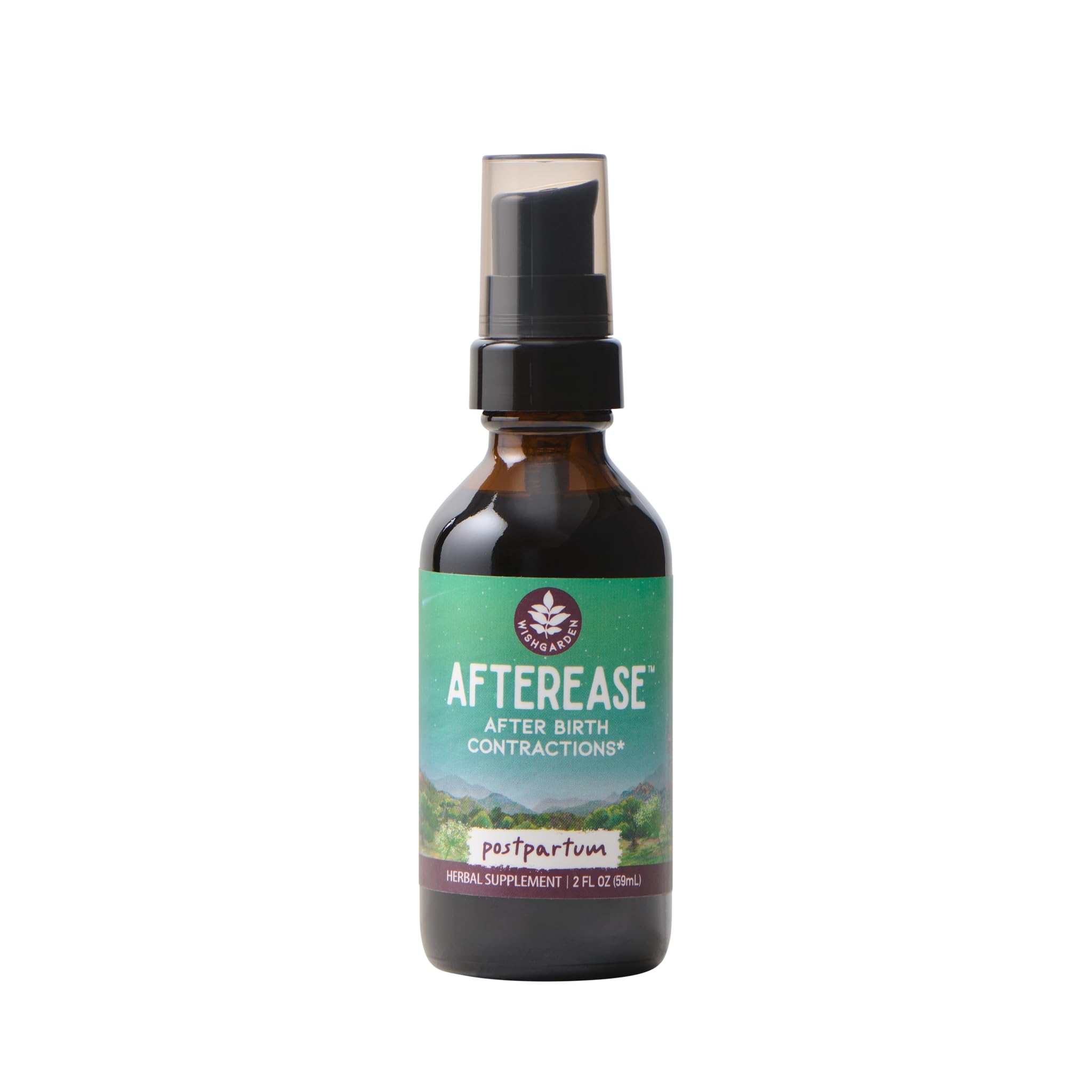 WishGarden AfterEase bottle front view for postpartum relief