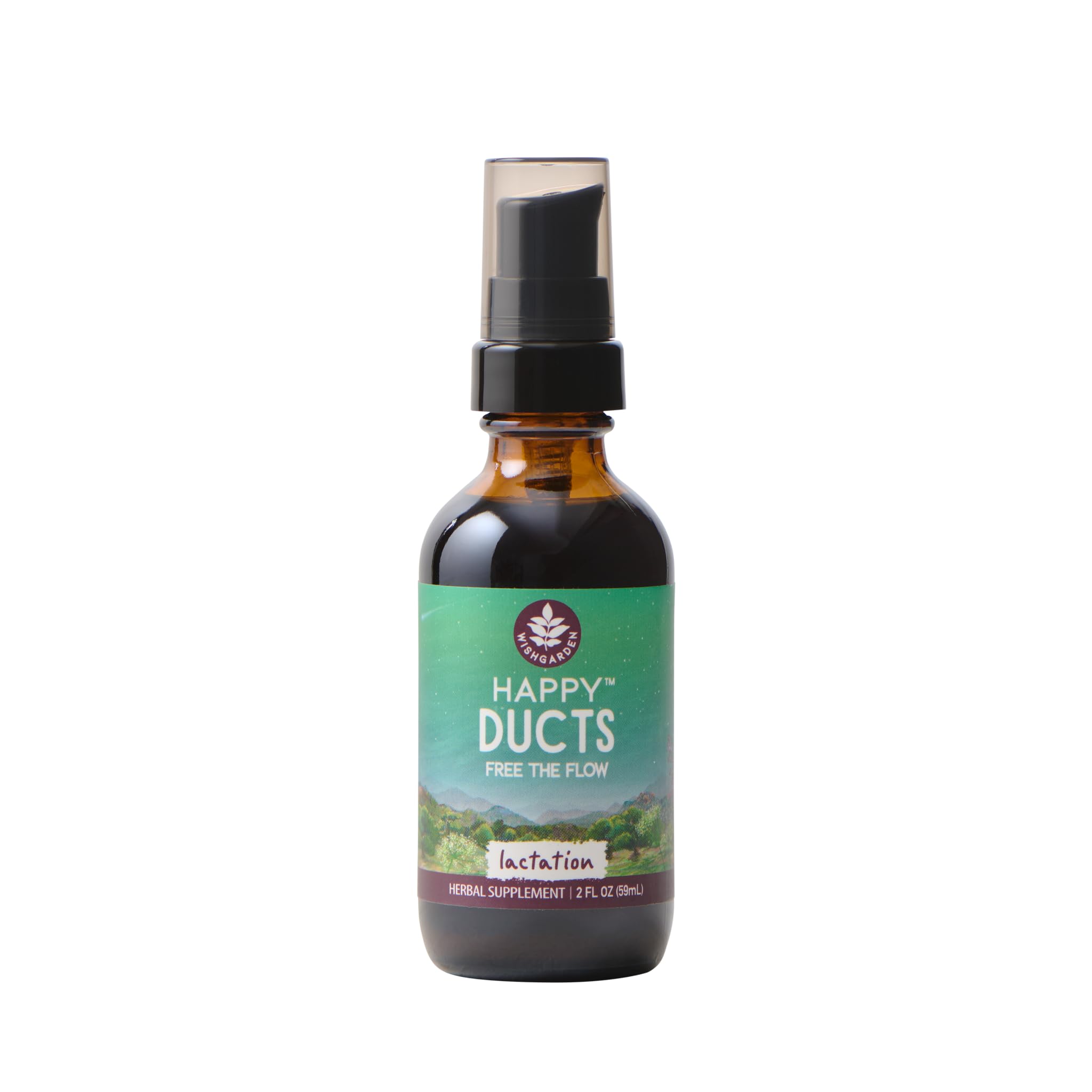 WishGarden Happy Ducts bottle and dropper for fast herbal relief.