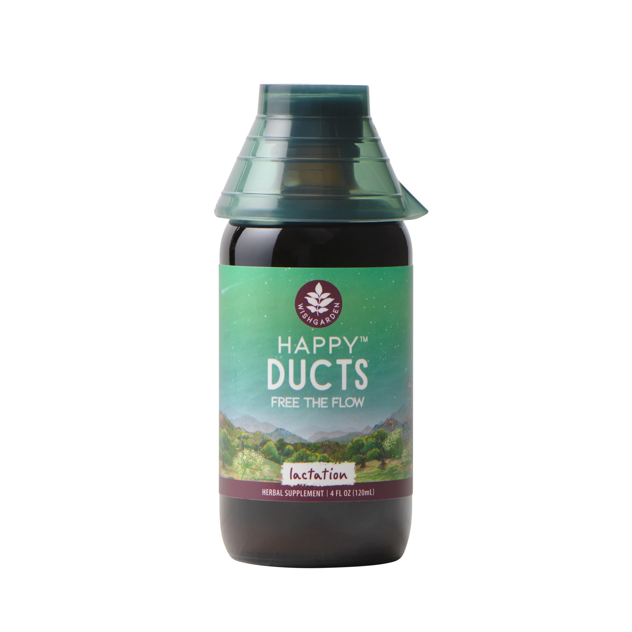 WishGarden Happy Ducts bottle for natural lactation support and potential relief