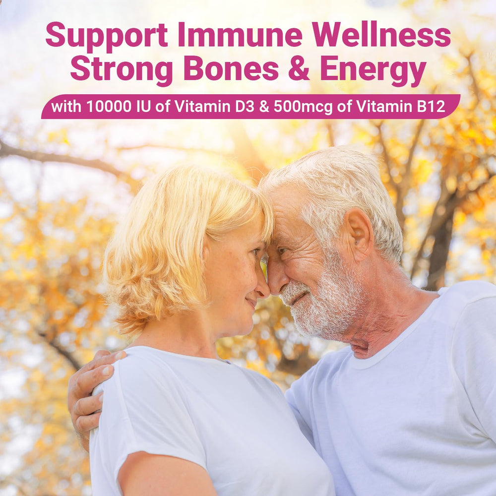 Bottle with ingredients list showing zinc, B6, K2 for bone and immune support