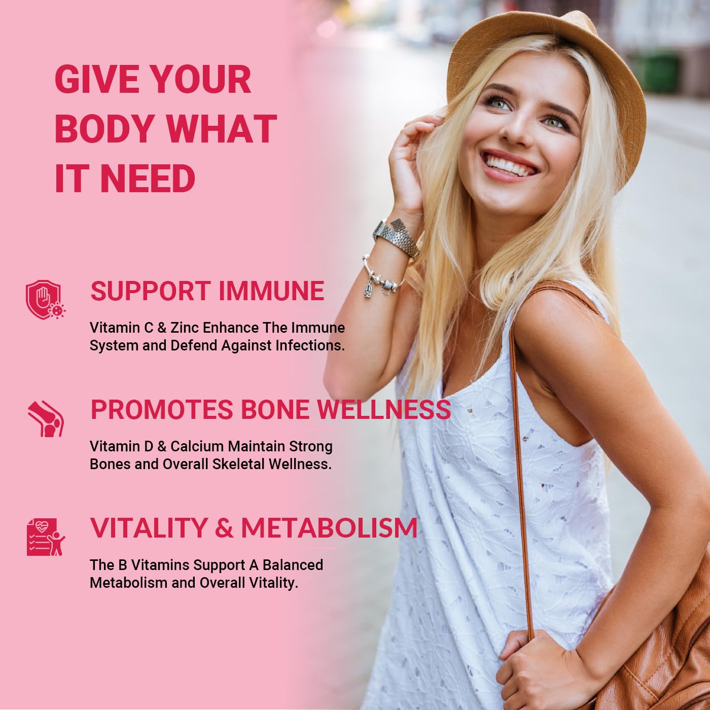 Wiszeen mineral blend bottle scene emphasizes bone wellness and immune support