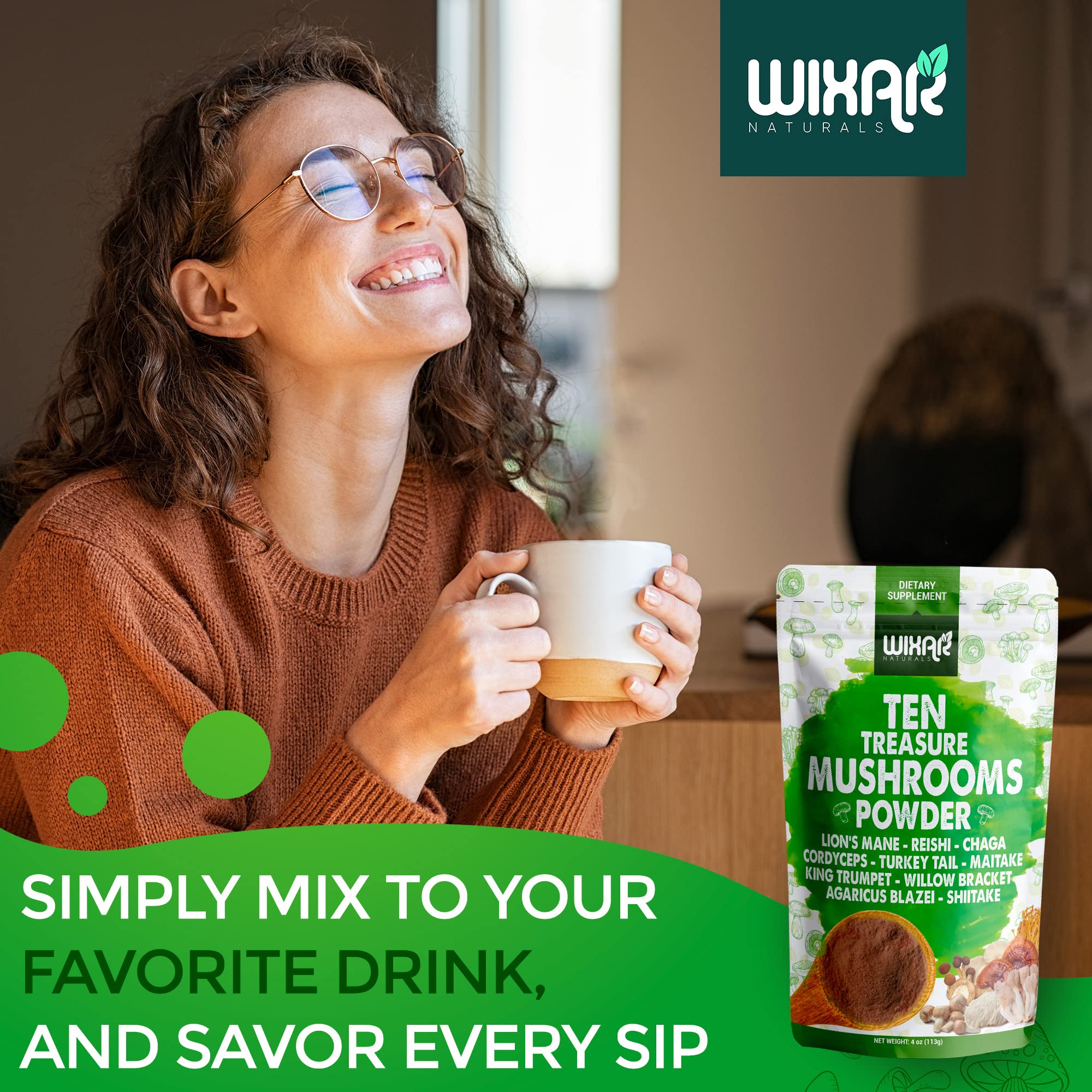 Wixar Naturals product label closeup highlighting GMP quality and non-GMO.