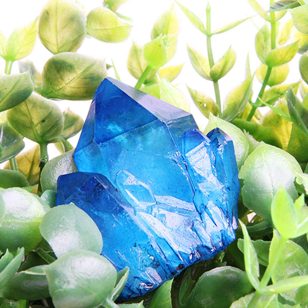 Wixine blue titanium quartz cluster gift choice for crystal enthusiasts.