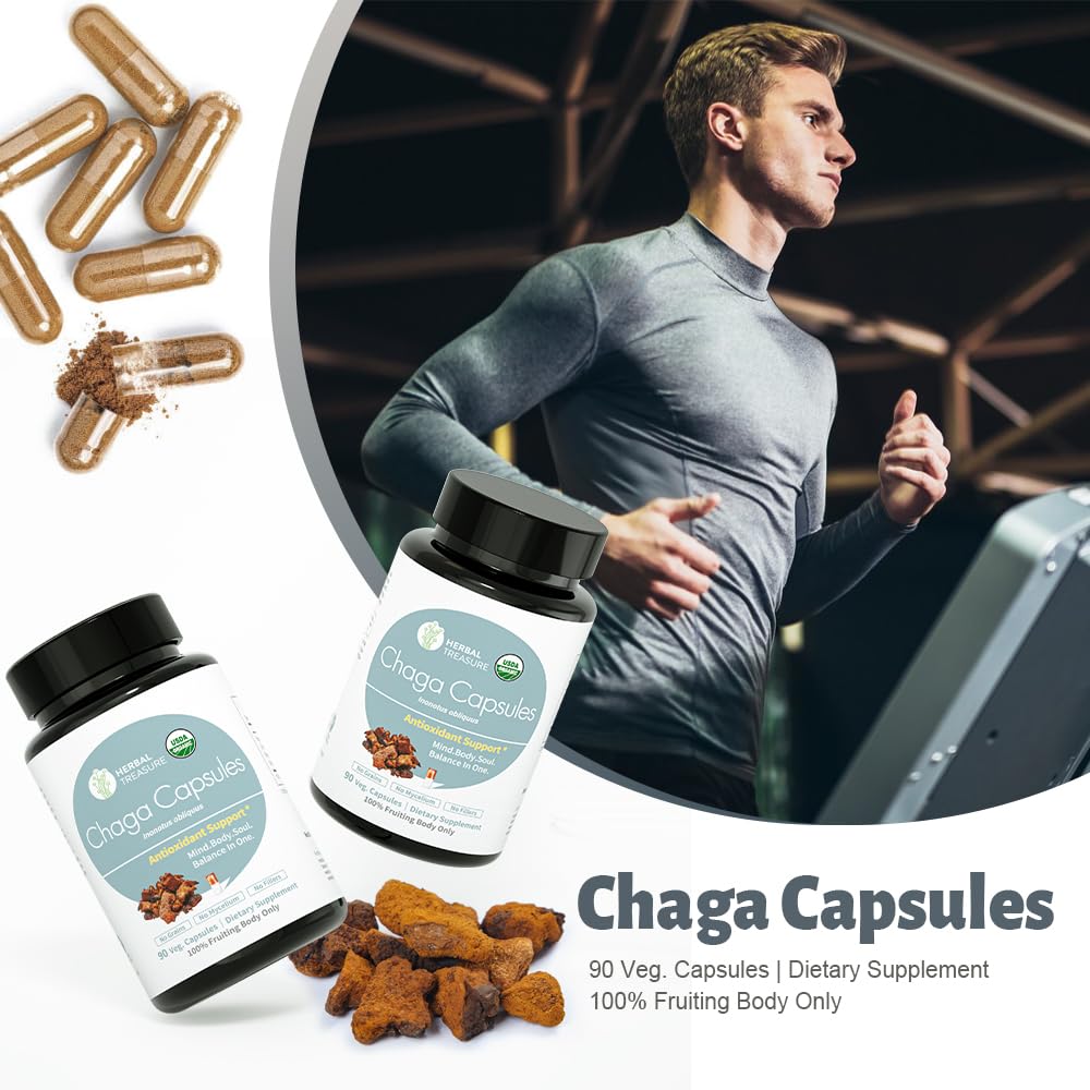 WL Herbal Treasure Chaga bottle with glass accent suggesting digestive wellness support