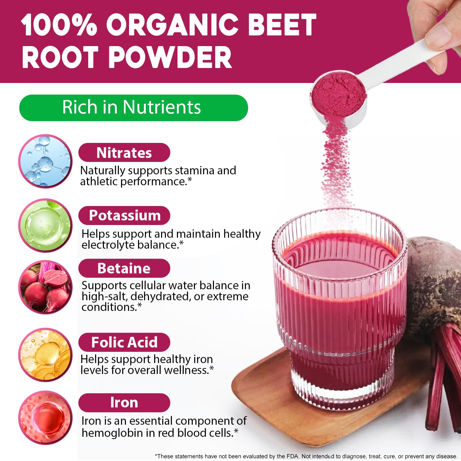 Natural coloring with WLCTJIAYOU beet root powder in a recipe