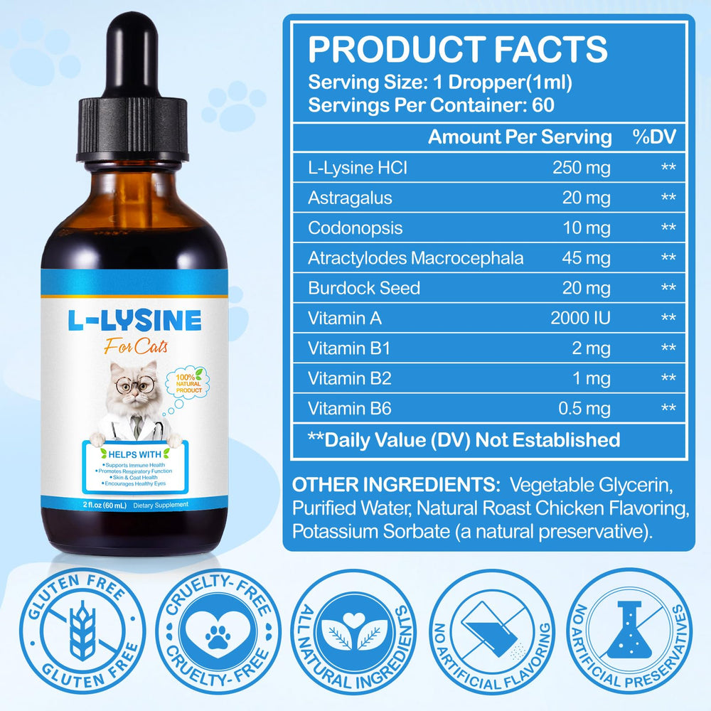 WLCTJIAYOU L-Lysine for Cats food-addition option for doses.