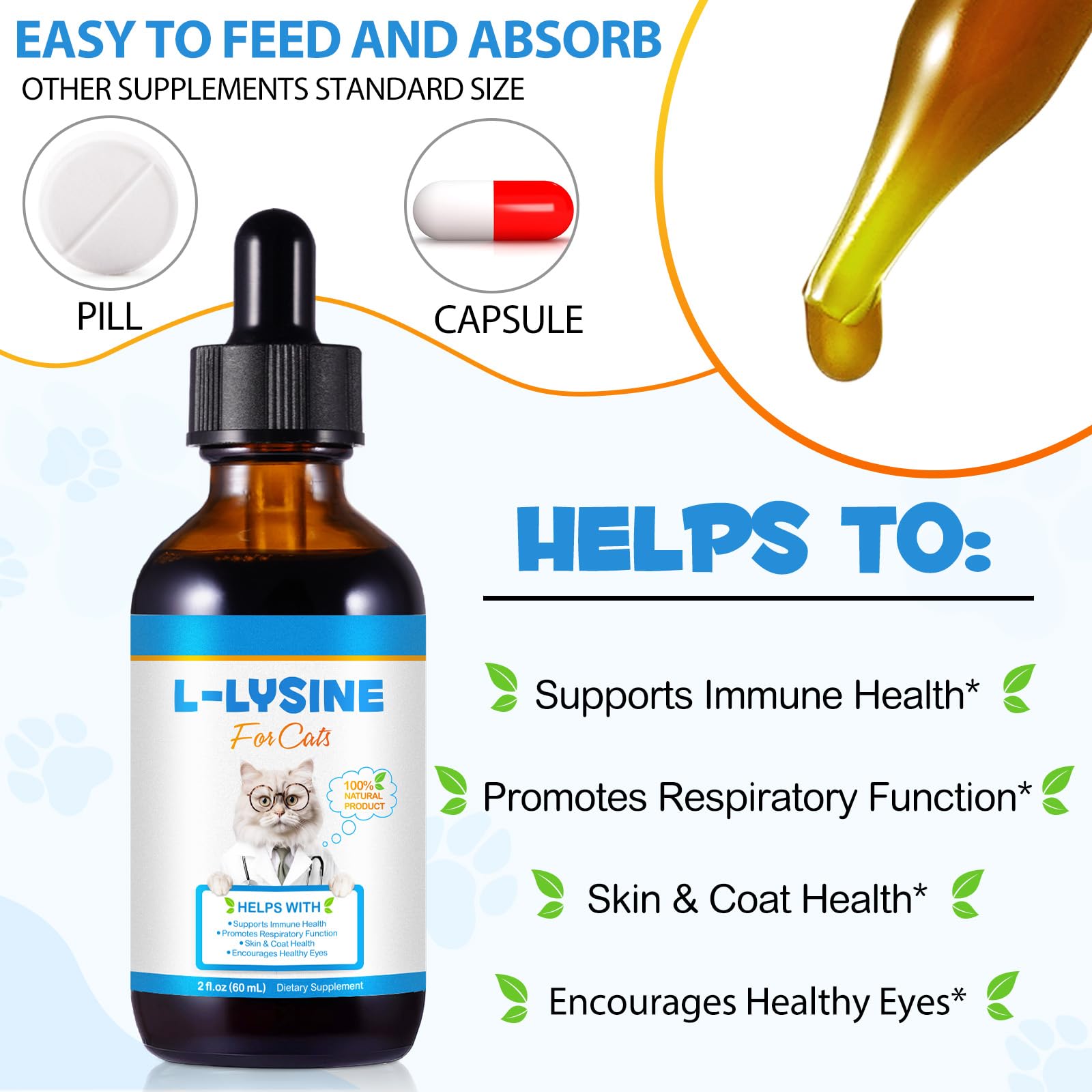 WLCTJIAYOU L-Lysine for Cats upper-respiratory comfort.