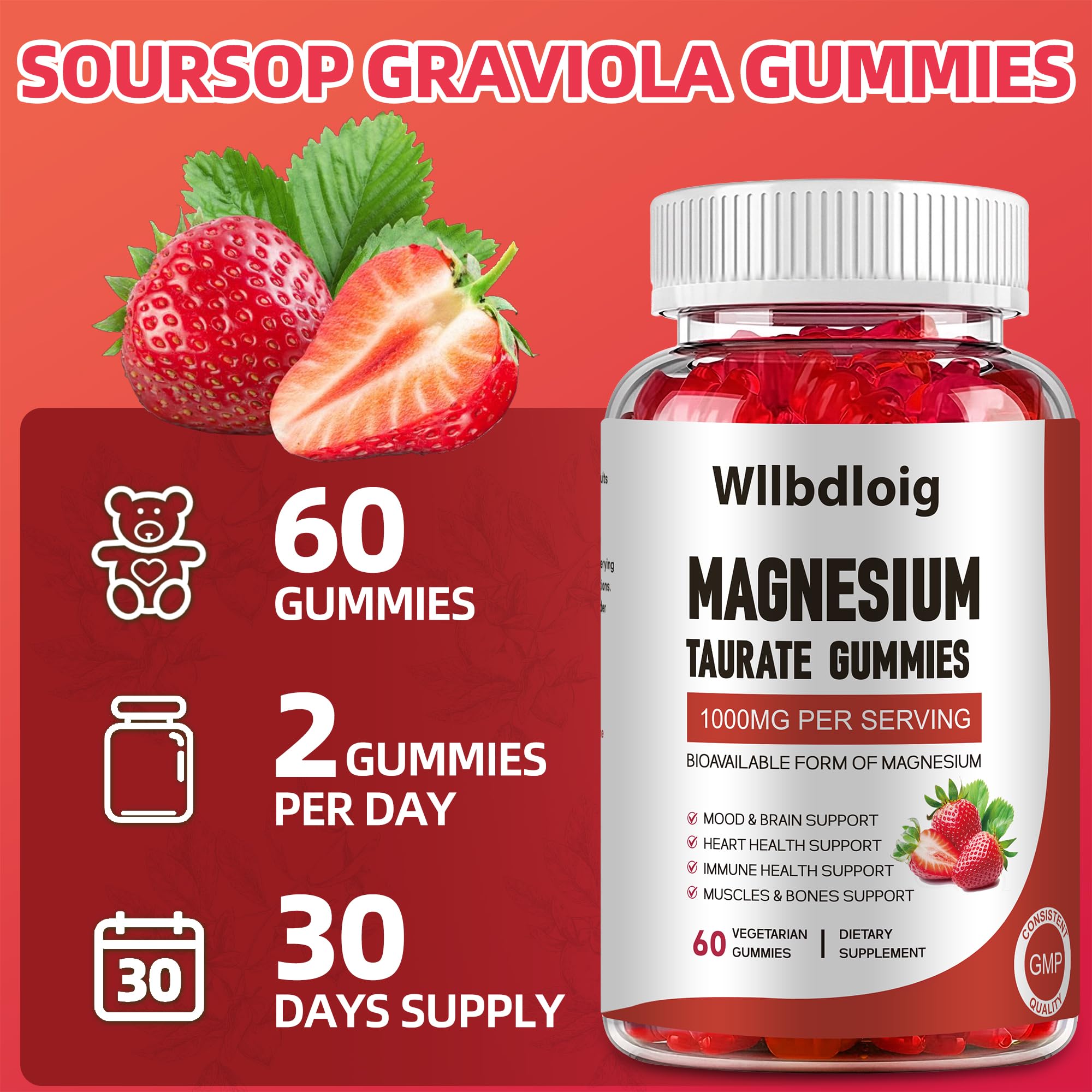 Wllbdloig Magnesium Taurate Gummies breakfast setup, suggesting daily use at breakfast routines.