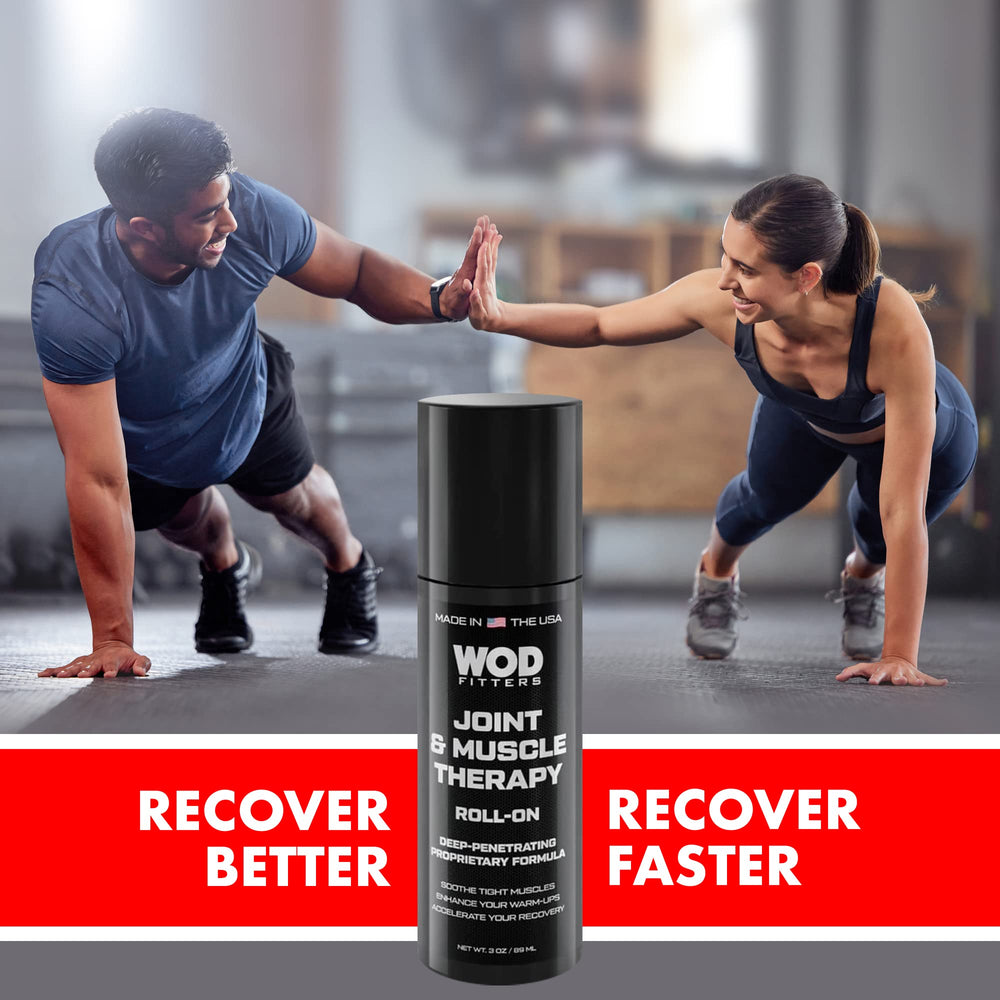 WODFitters hands and feet therapy roll-on for quick comfort.