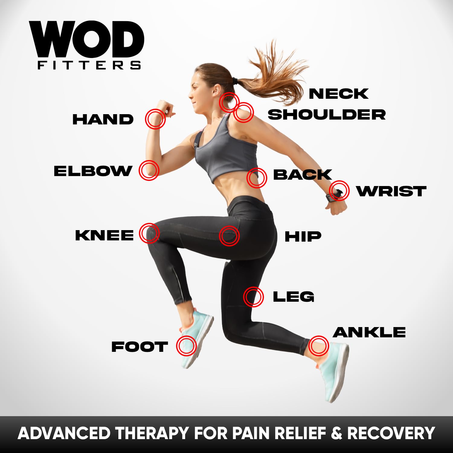 WODFitters packaging 3oz bottle for travel-friendly recovery.