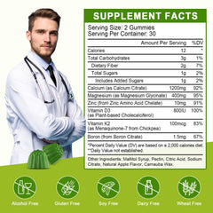 WOGORGT calcium citrate gummies in apple flavor for convenient calcium