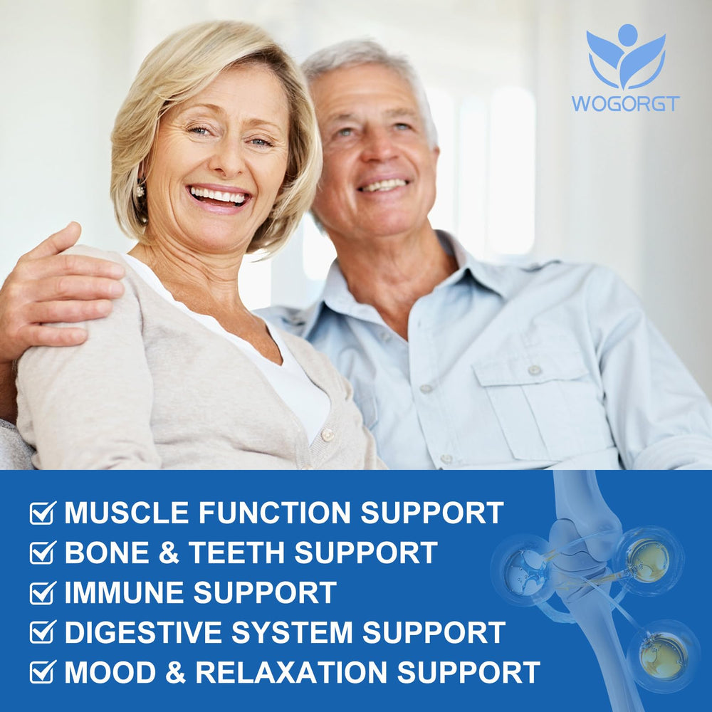 WOGORGT calcium citrate label with D3 magnesium and zinc for balanced absorption