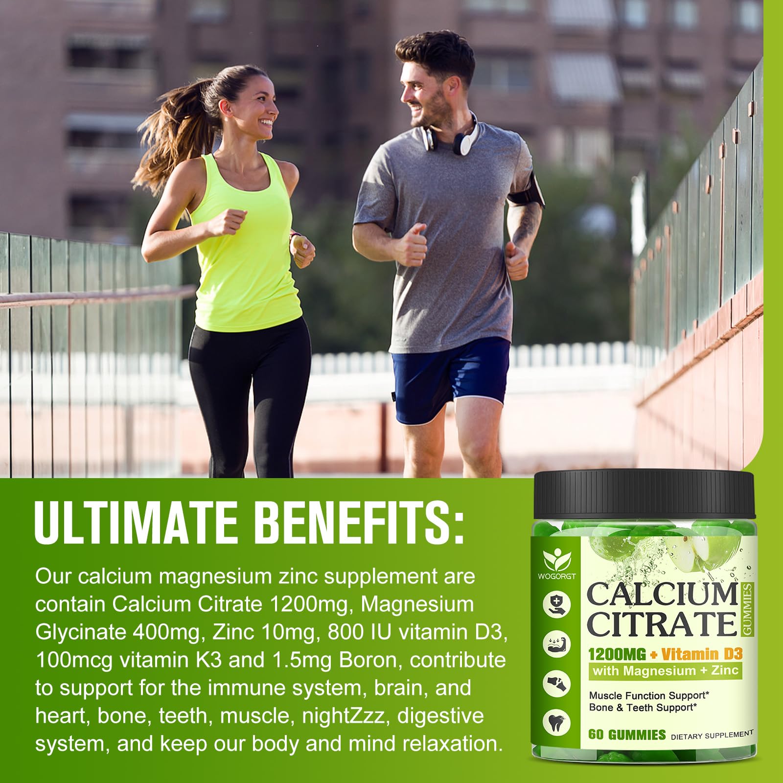 WOGORGT vegan, gluten-free packaging for calcium gummies