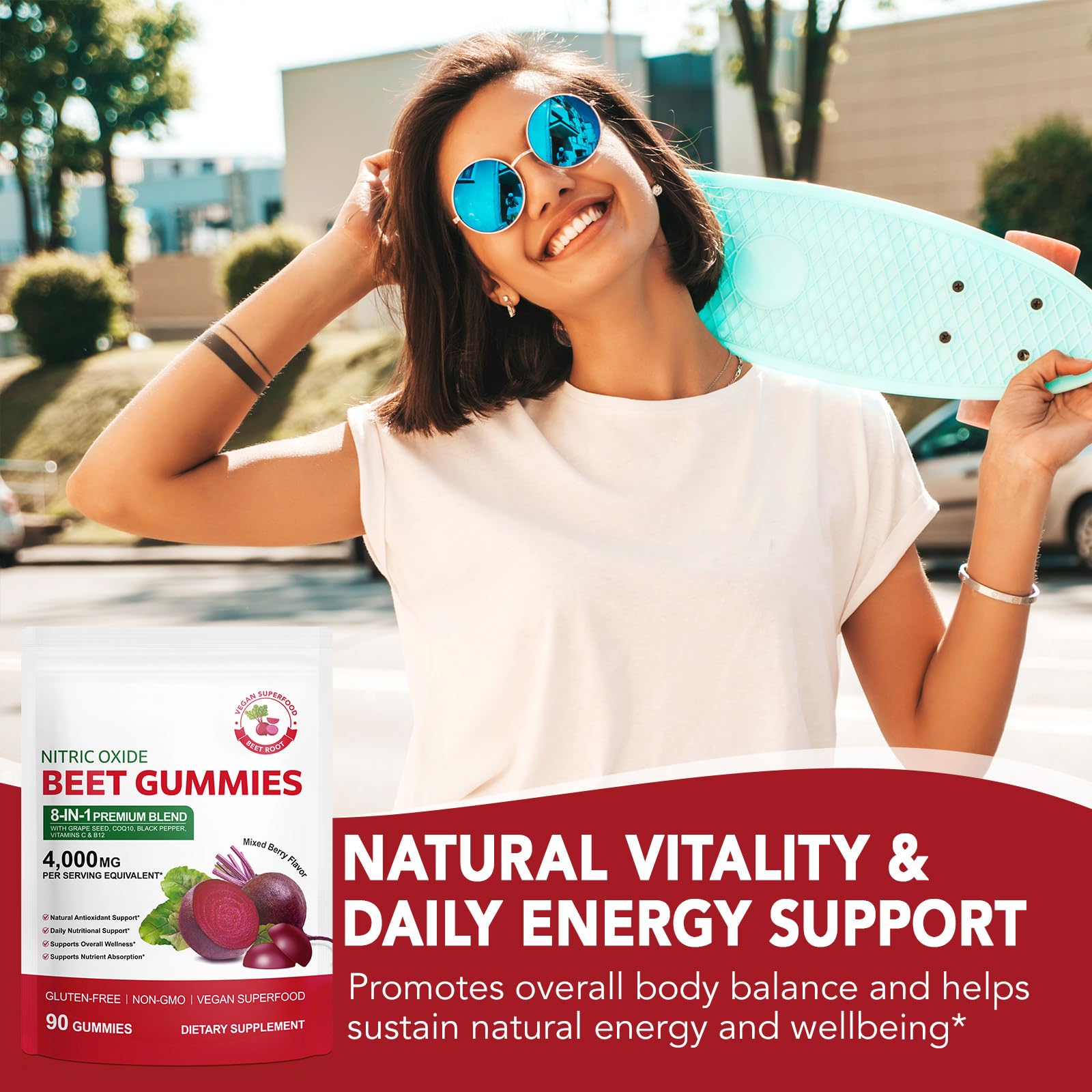WOJBALMN Beets Gummies heart health support portrayed as a convenient daily bite.