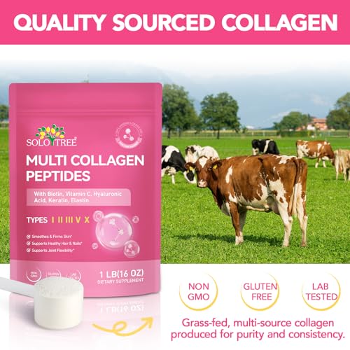 WOJBALMN collagen powder scoop showing easy measuring for quick mixing.