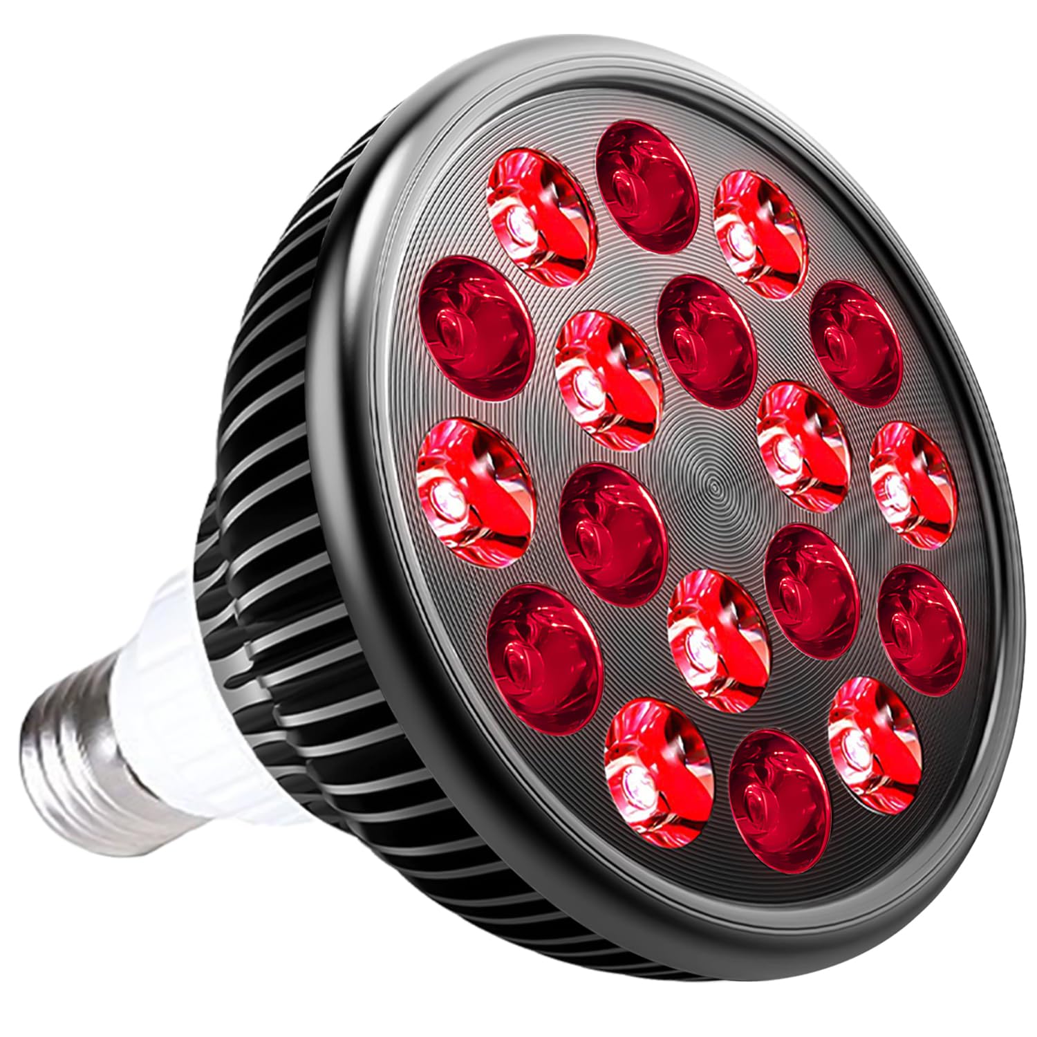wolezek red light therapy bulb with 18 leds for at-home skin and body sessions.