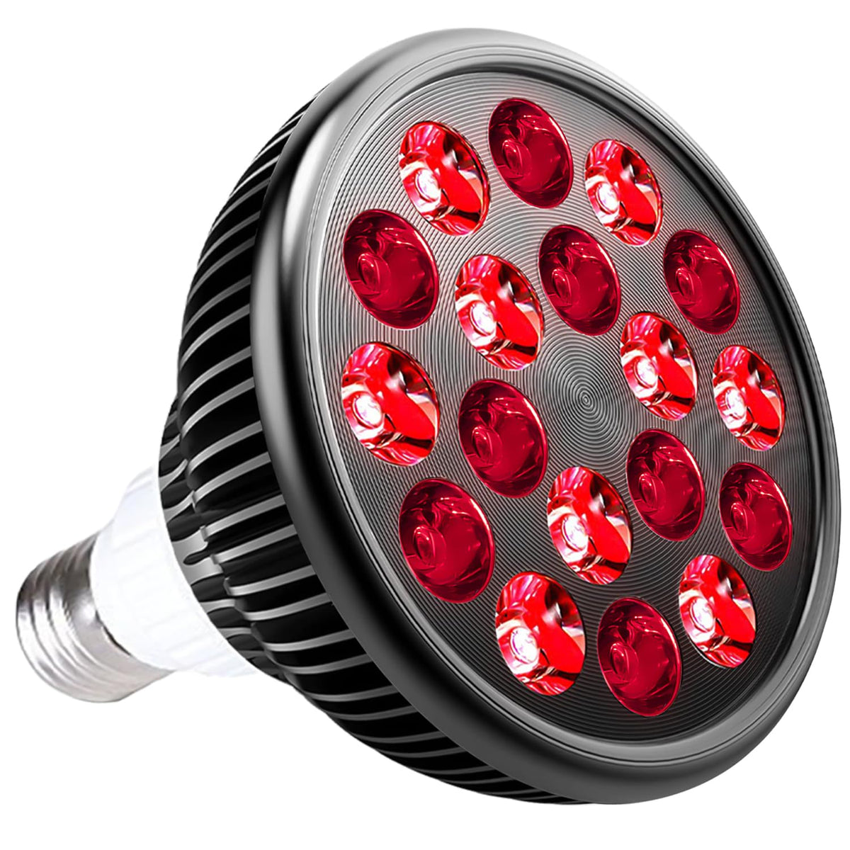 wolezek red light therapy bulb with 18 leds for at-home skin and body sessions.