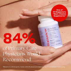 Womaness bottle highlighting Pycnogenol for circulation support.