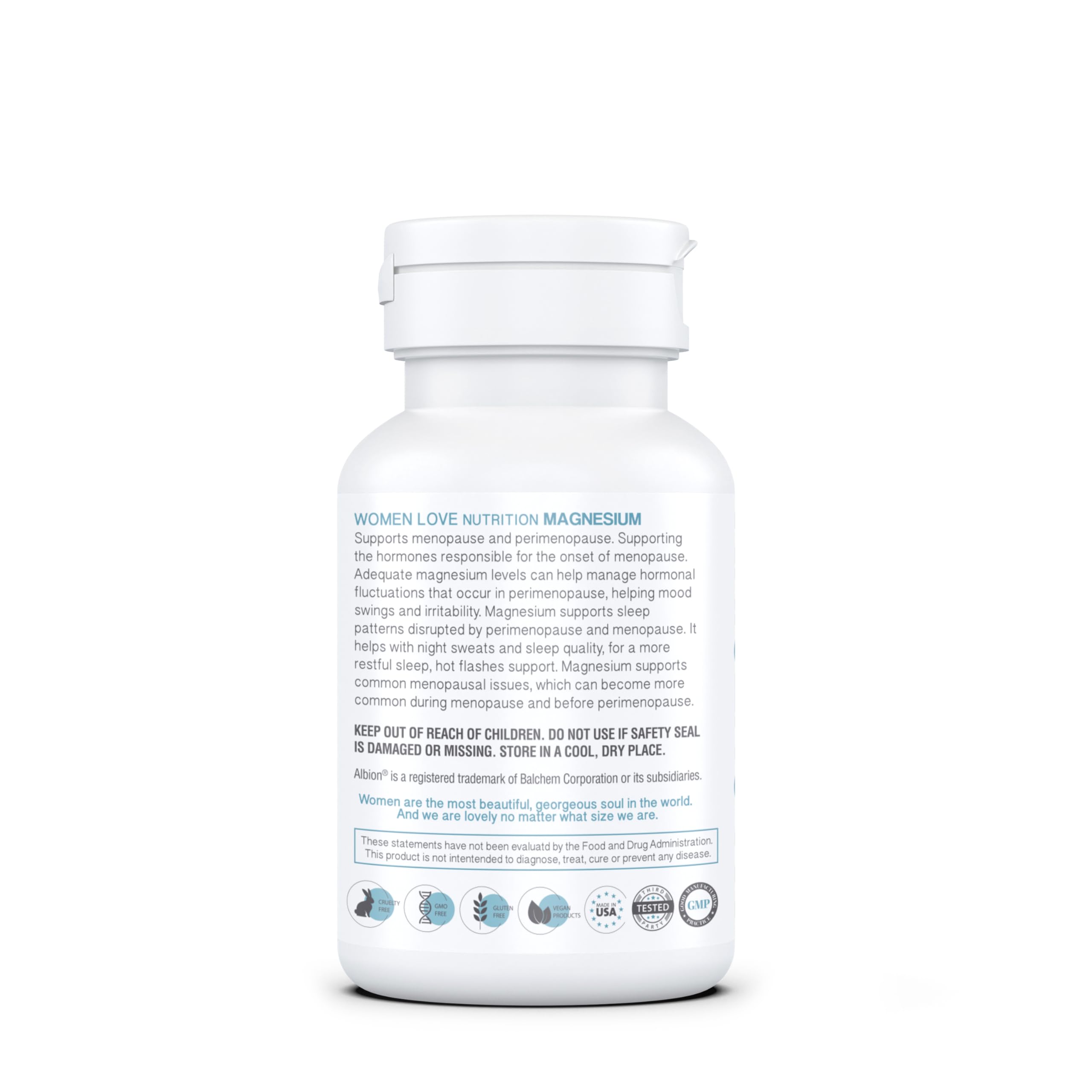 WOMEN LOVE NUTRITION Magnesium sleep scene, promoting calm at bedtime.