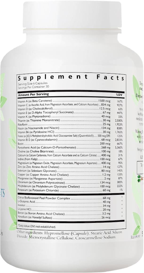 Satisfaction guarantee seal on Women's Health Network Essential Nutrients packaging.