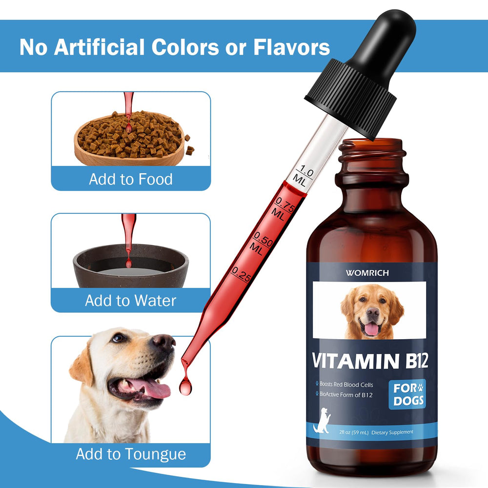 WOMRICH Digestive support B12 liquid for dogs.