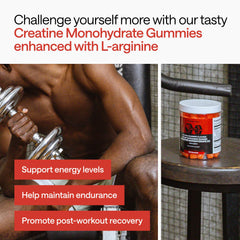 Pour shot of Wonder Family Creatine Monohydrate Gummies highlighting easy dosing.