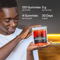 Serving scene with Wonder Family Creatine Monohydrate Gummies for on-the-go training.