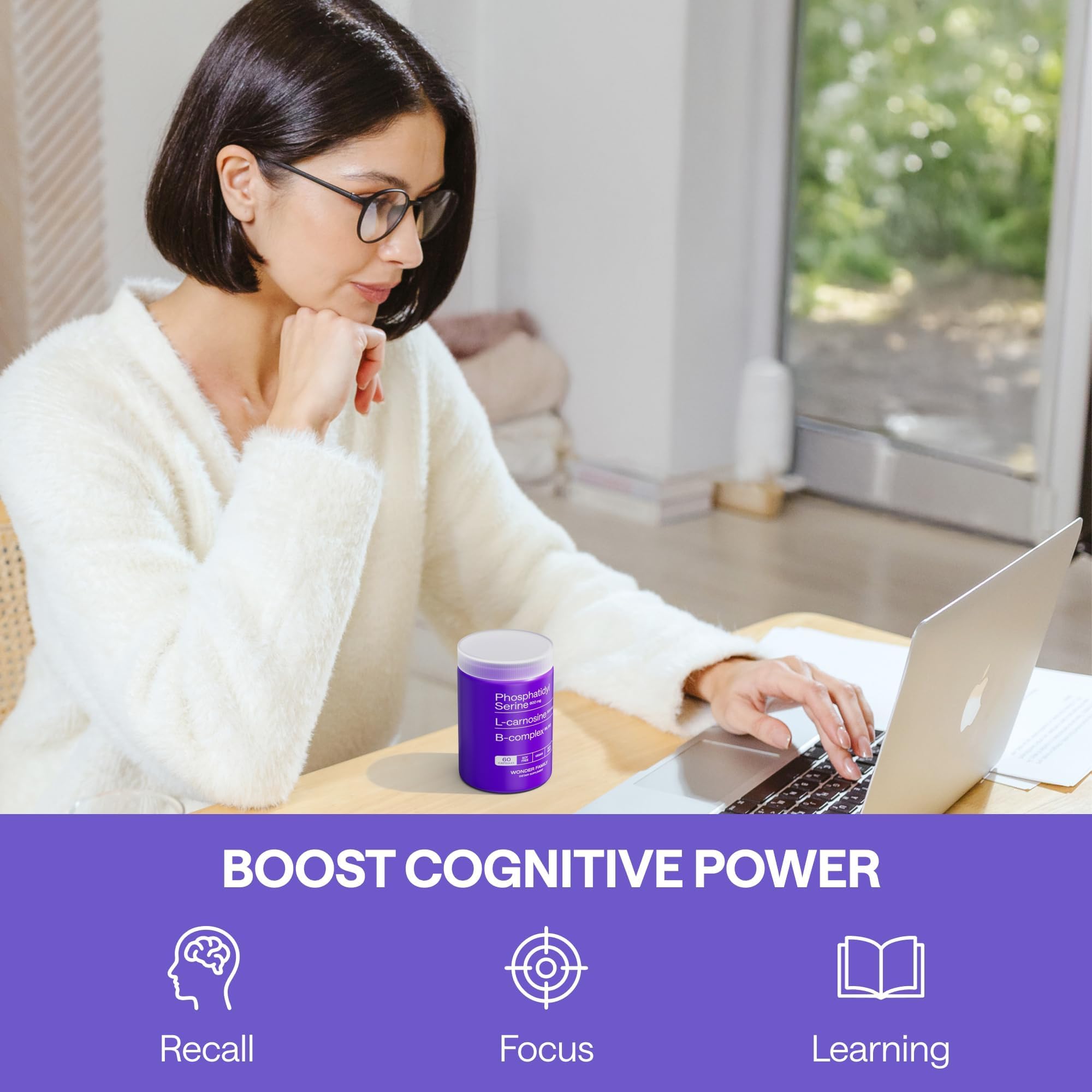 Wonder Family happy concentration workspace to illustrate daily cognitive support.