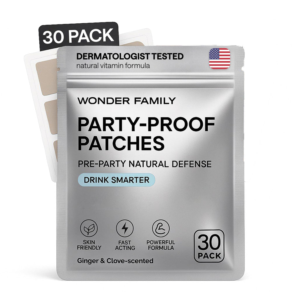 Wonder Family Recovery Patch morning-relief after party provides gentle morning support.